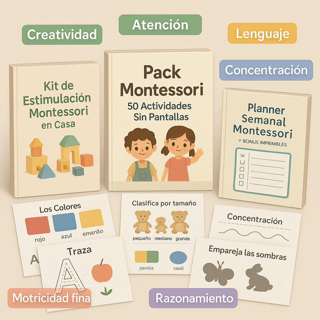 +1500 Actividades Sin Pantallas para Niños +4 BONOS SORPRESA GRATIS