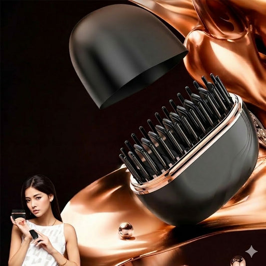 Mini 2 en 1 de doble función: alisador iónico y rizador